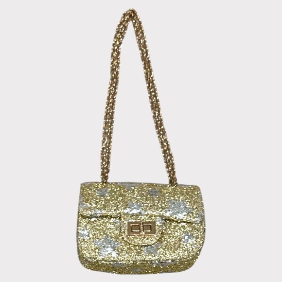 Popatu Gold Sequin Star Purse – Girls’ Crossbody Bag - Picture 1 of 3